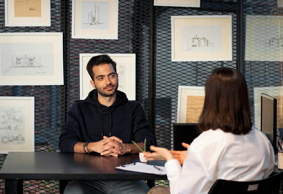 detective interviewing employee